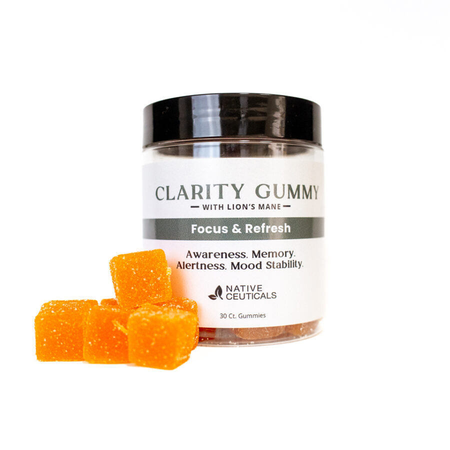 Clarity CBD gummies 600mg with Lion’s Mane and CoQ10 orange flavor