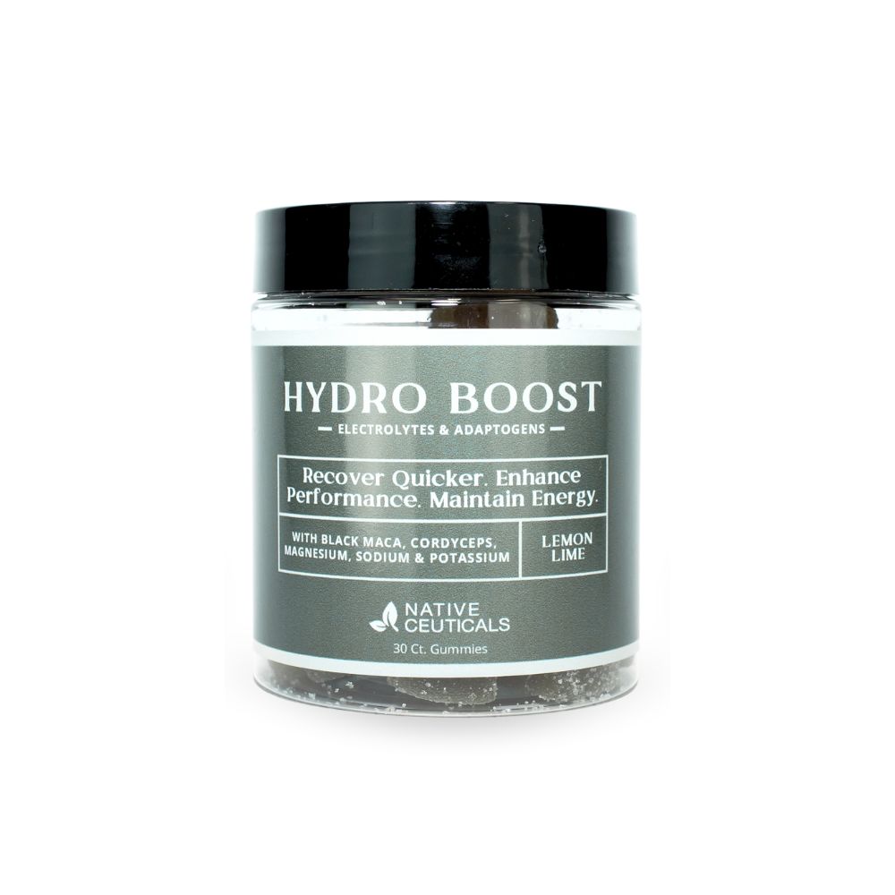 Hydro Boost electrolyte gummies with cordyceps and black maca